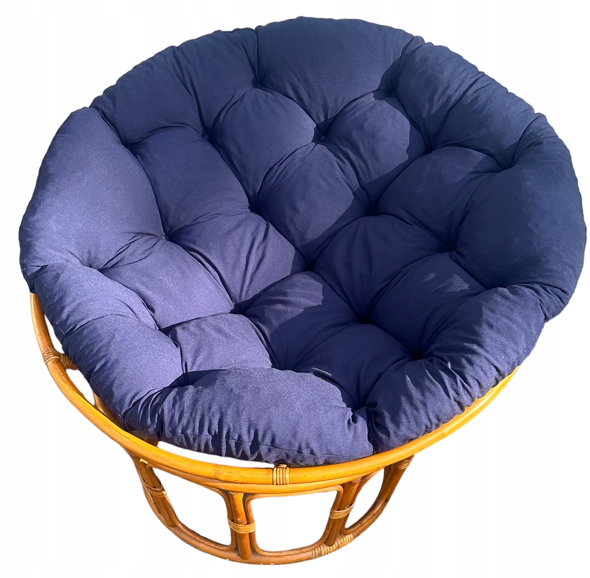 Polštář na křeslo papasan/závěsný kokon tmavě modrý 110 cm