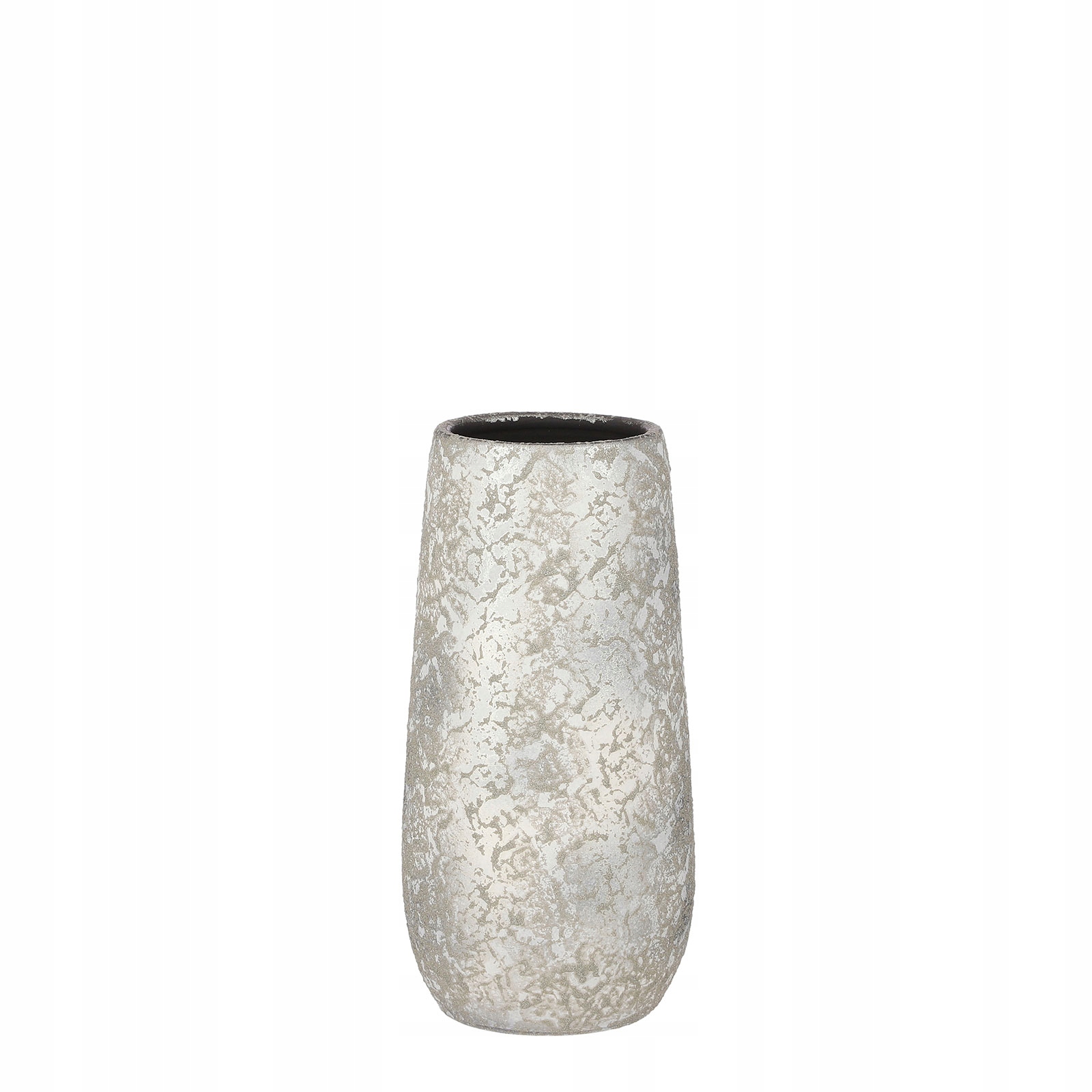 

srebrny ceramiczny wazon donica Clemente 17/35 cm