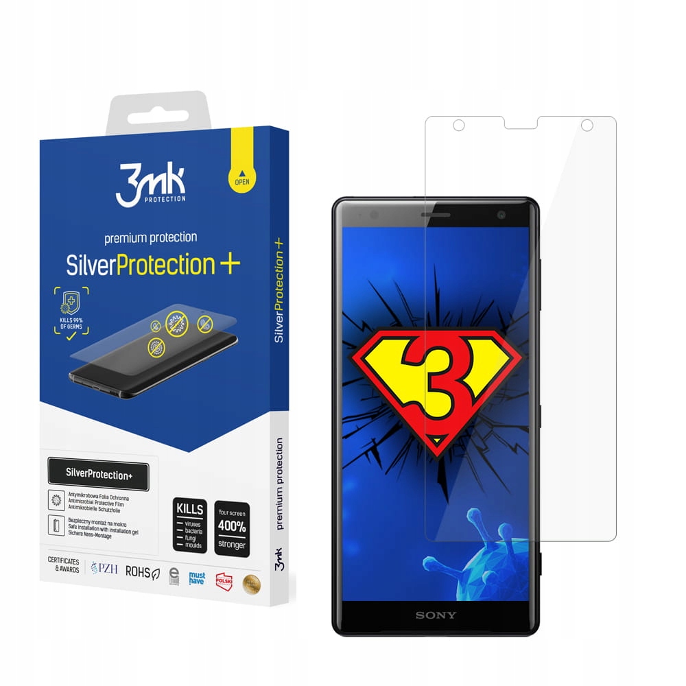 

Folia na cały ekran do Sony Xperia XZ2 3mk Silver+