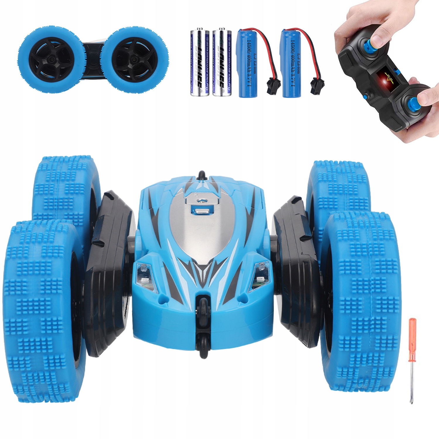 Dálkově Ovládané Kaskadérské Auto Dvojitou Led Stranou 2,4G 360 Stupňů