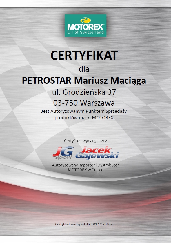 MOTOREX POWER SYNT 10W50 4T 4L Stan opakowania oryginalne