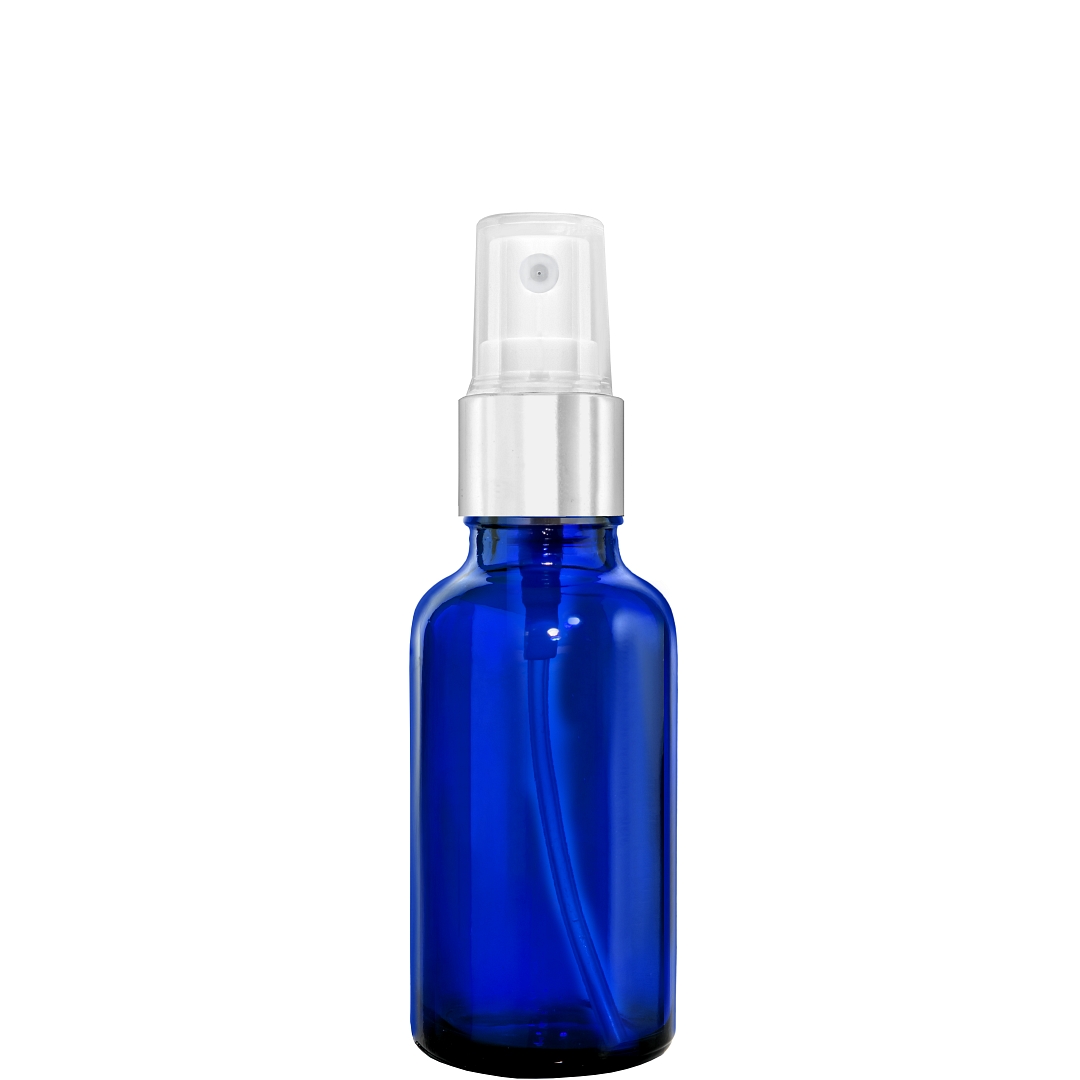 

Butelka Niebieska 50ML Z Atomizerem Srebrnym