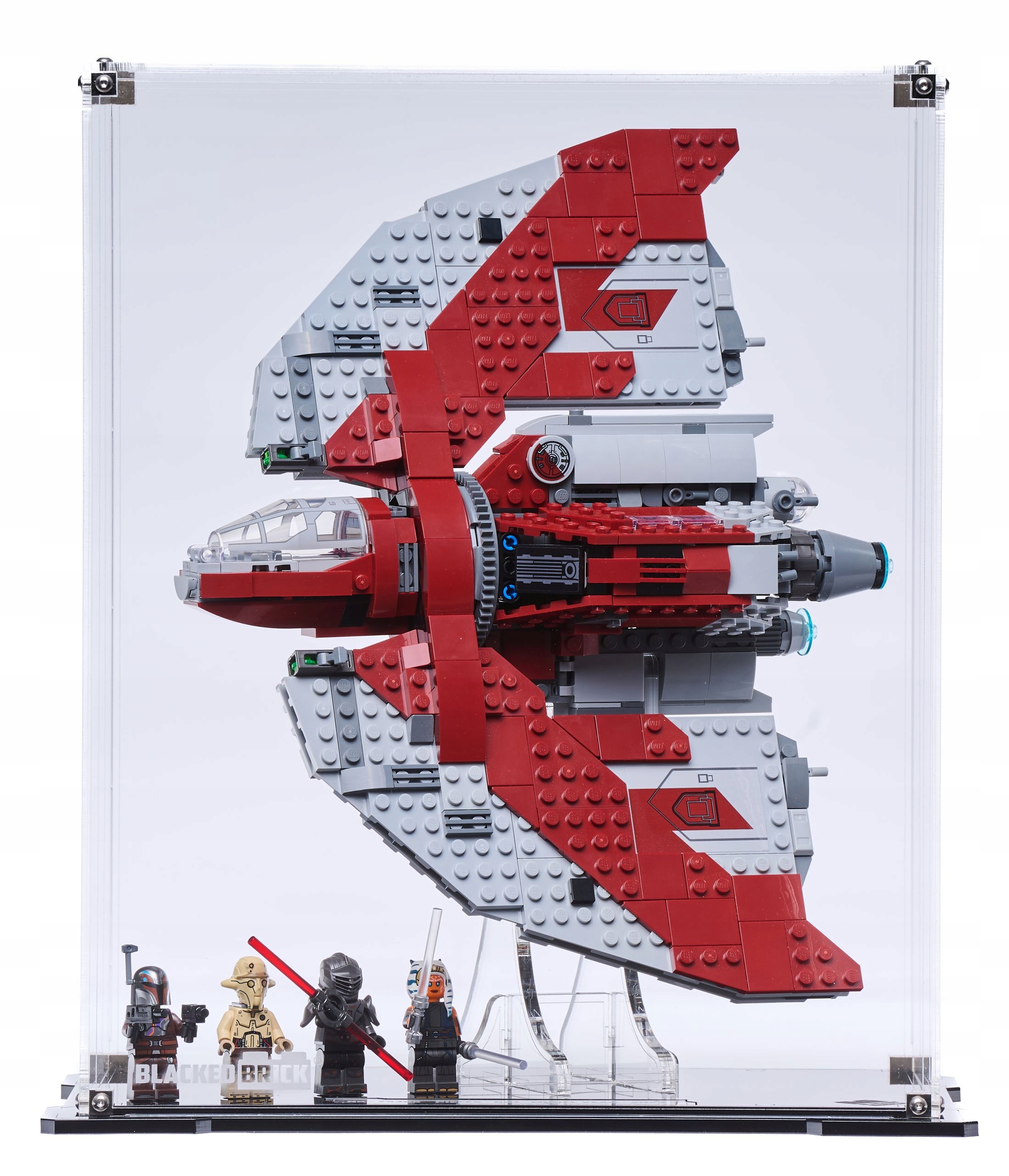Vitrína Blacked Brick pre Lego StarWars 75362 Vesmírny trajekt Jedi T-6 Ahsoki