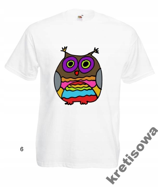 

Kolorowe Koszulki Wzory Śmieszne Sowa Sówki Owls