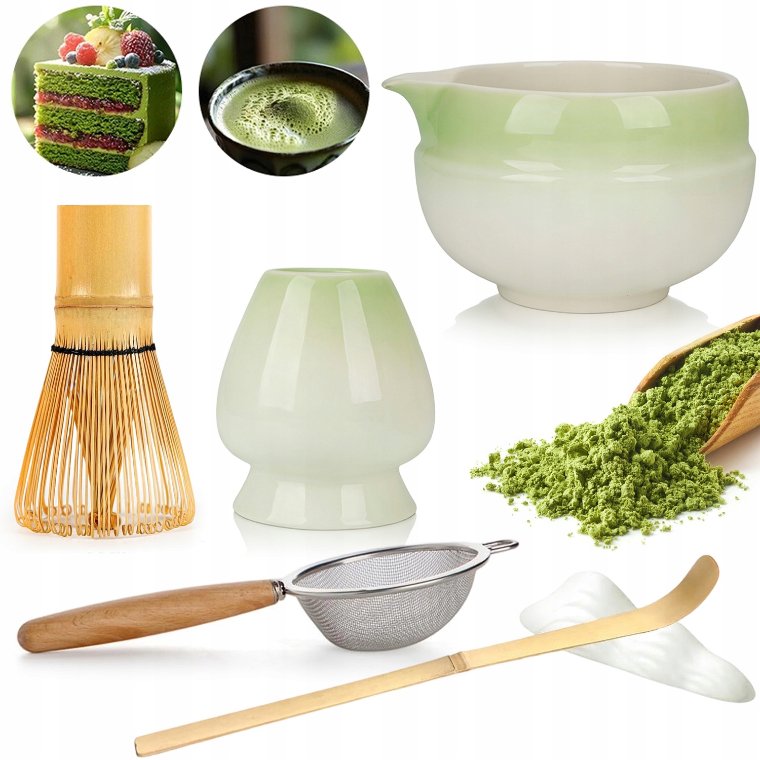 Bambusowy Zestaw Prezentowy Do Herbaty Matchy Chashaku Idealny 7SZT