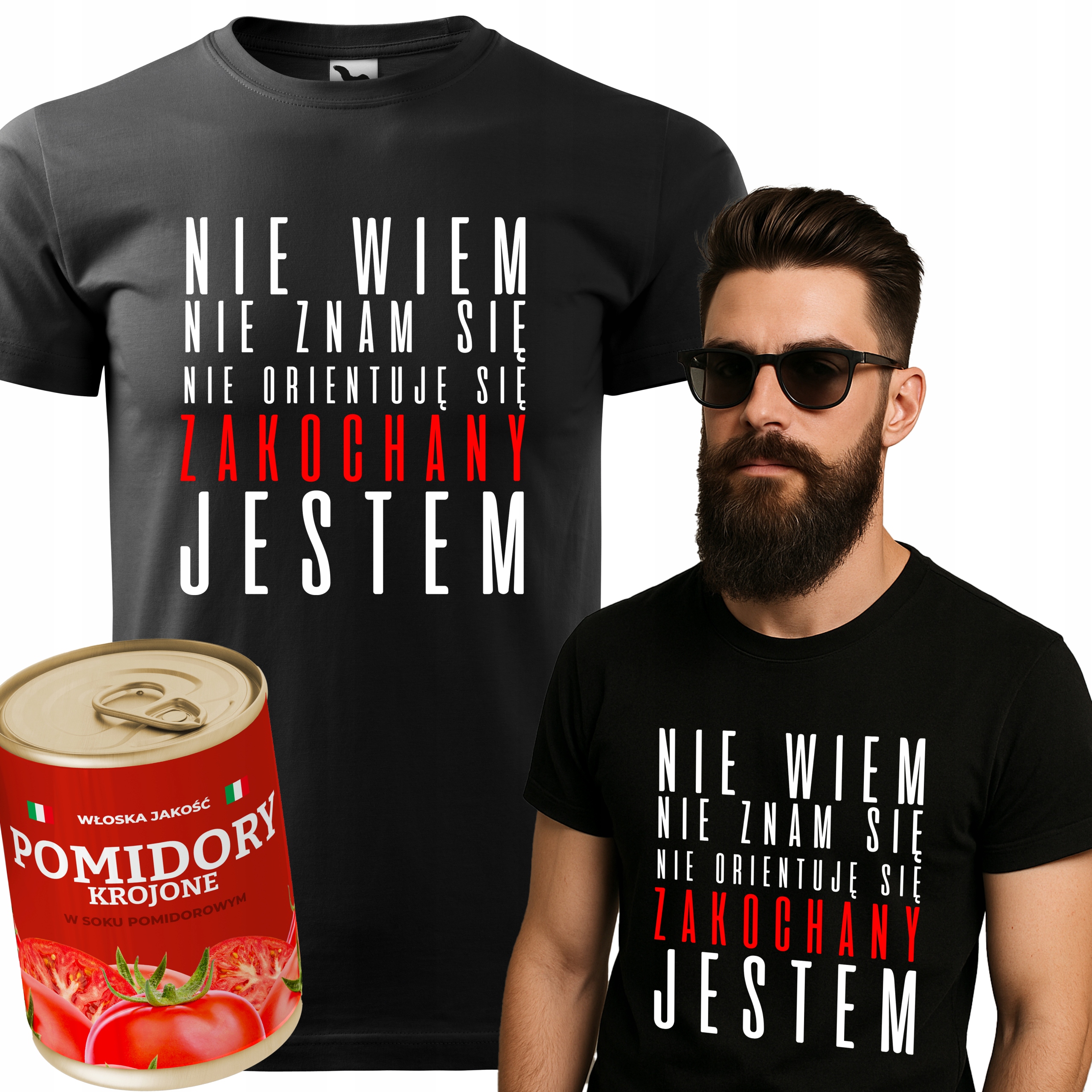 Černé Pánské Tričko V Plechovce, Dárek Ke Dni Přítelů, Zamilovaný/á, Vel XL