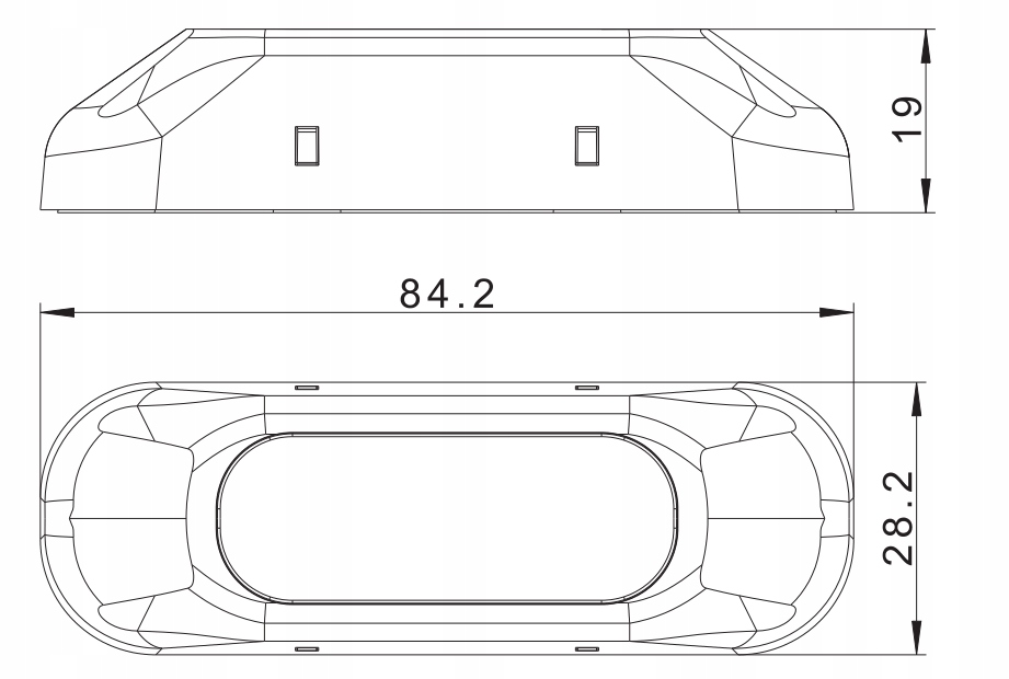 Lampa blyskowa OSTRZEGAWCZA ZOLTA mala LED KOMPLET Part number FT 210