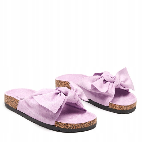 

Fioletowe Damskie Klapki Z Kokardką Xeria 38