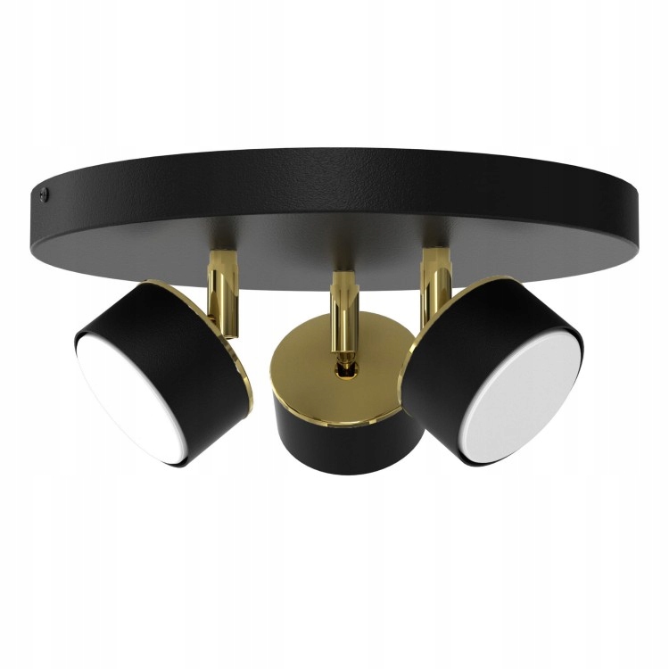 Stropní Svítidlo Axis Stropní Svítidlo 3 Černo Zlatá GX53 Nastavitelné Spoty Moderní