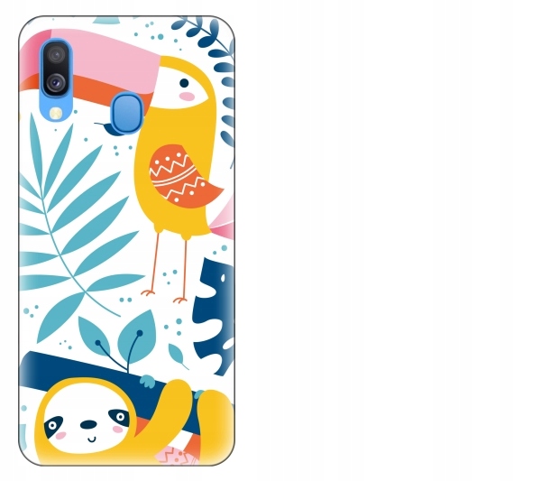 

Etui pokrowiec Samsung Galaxy A40 Tukan i leniwiec