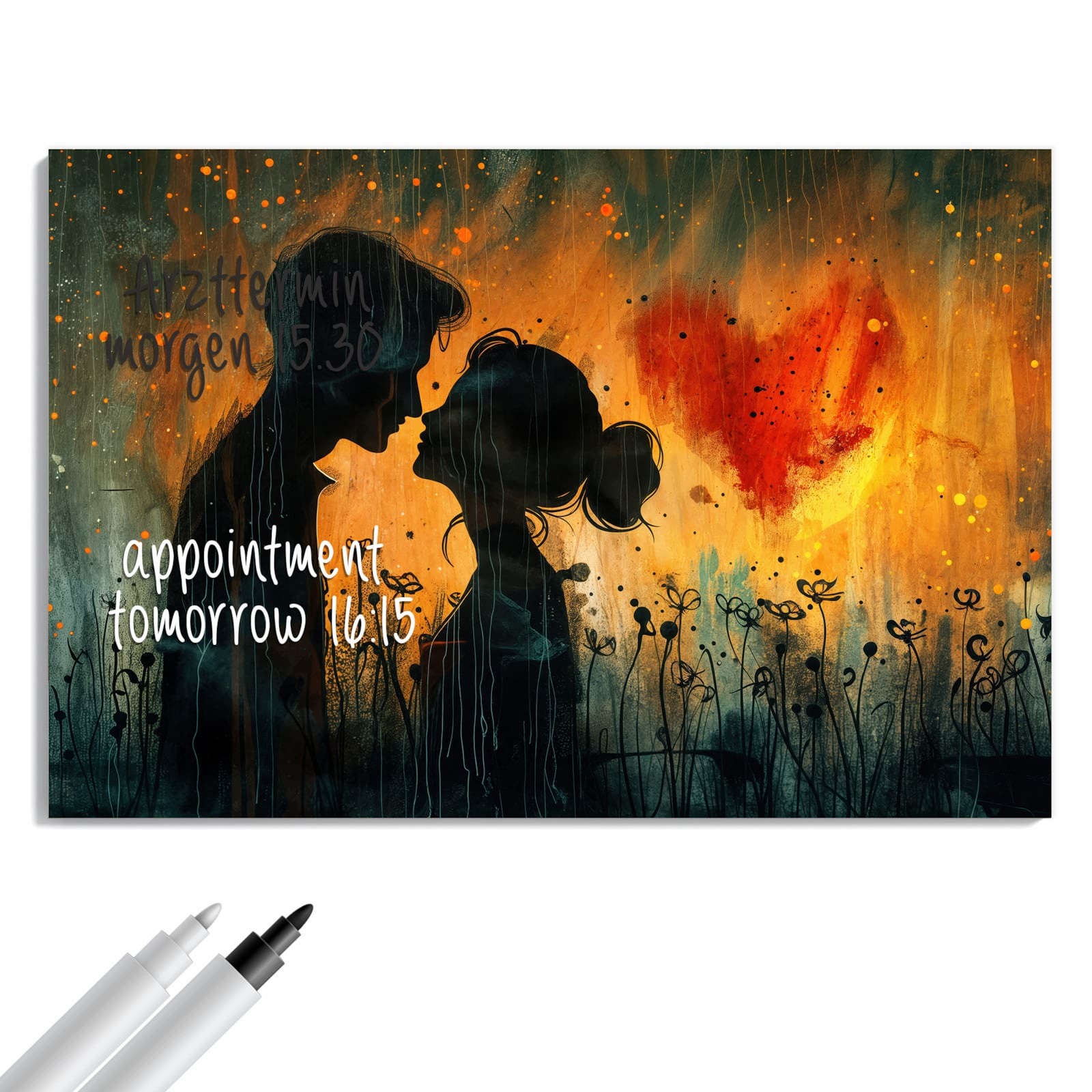 Magnetická tabule Zakochana Pára Déšť 60 × 40 cm