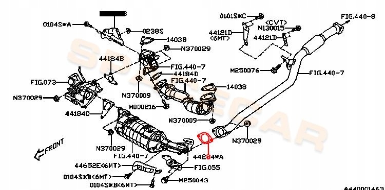 USZCZELKA KOLEKTORA WYDECHOWEGO DPF DIESEL - EXHAUST PIPE XT WRX STi SUBARU Producent części Subaru OE