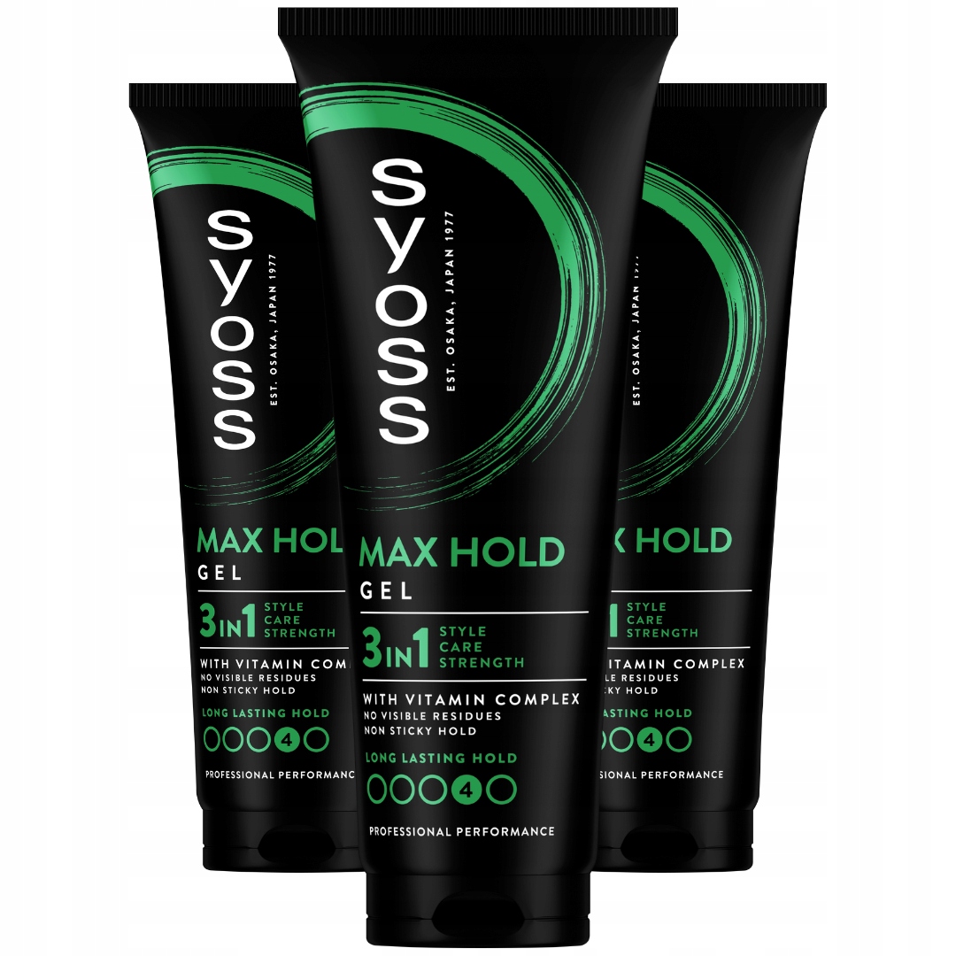 Syoss Max Hold Gel na vlasy Silná fixace x3