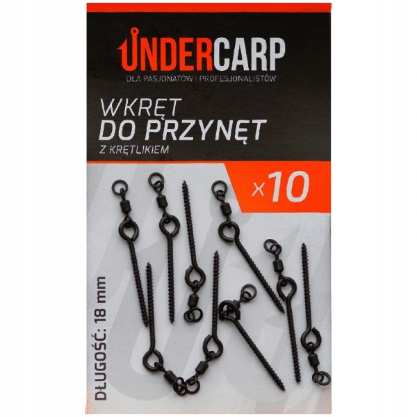 Wkręt Do Przynęt Z Krętlikiem 18 MM Undercarp