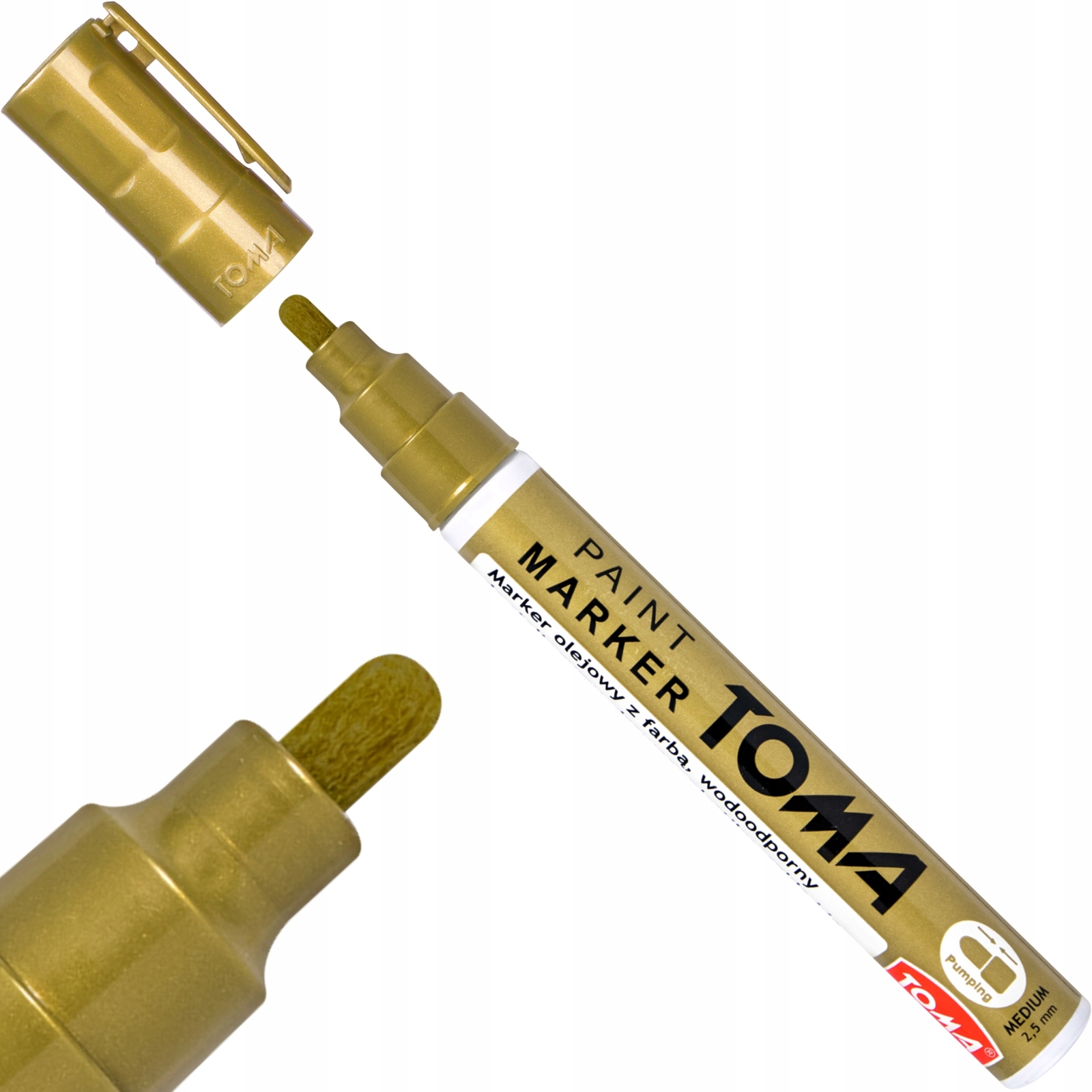 

Marker Olejowy Mazak Olejny Toma TO-440 Złoty