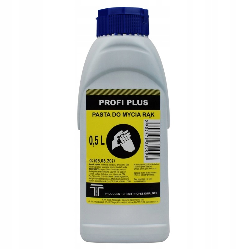 

Żel pasta Bhp do mycia rąk dłoni 500ml Profi Plus