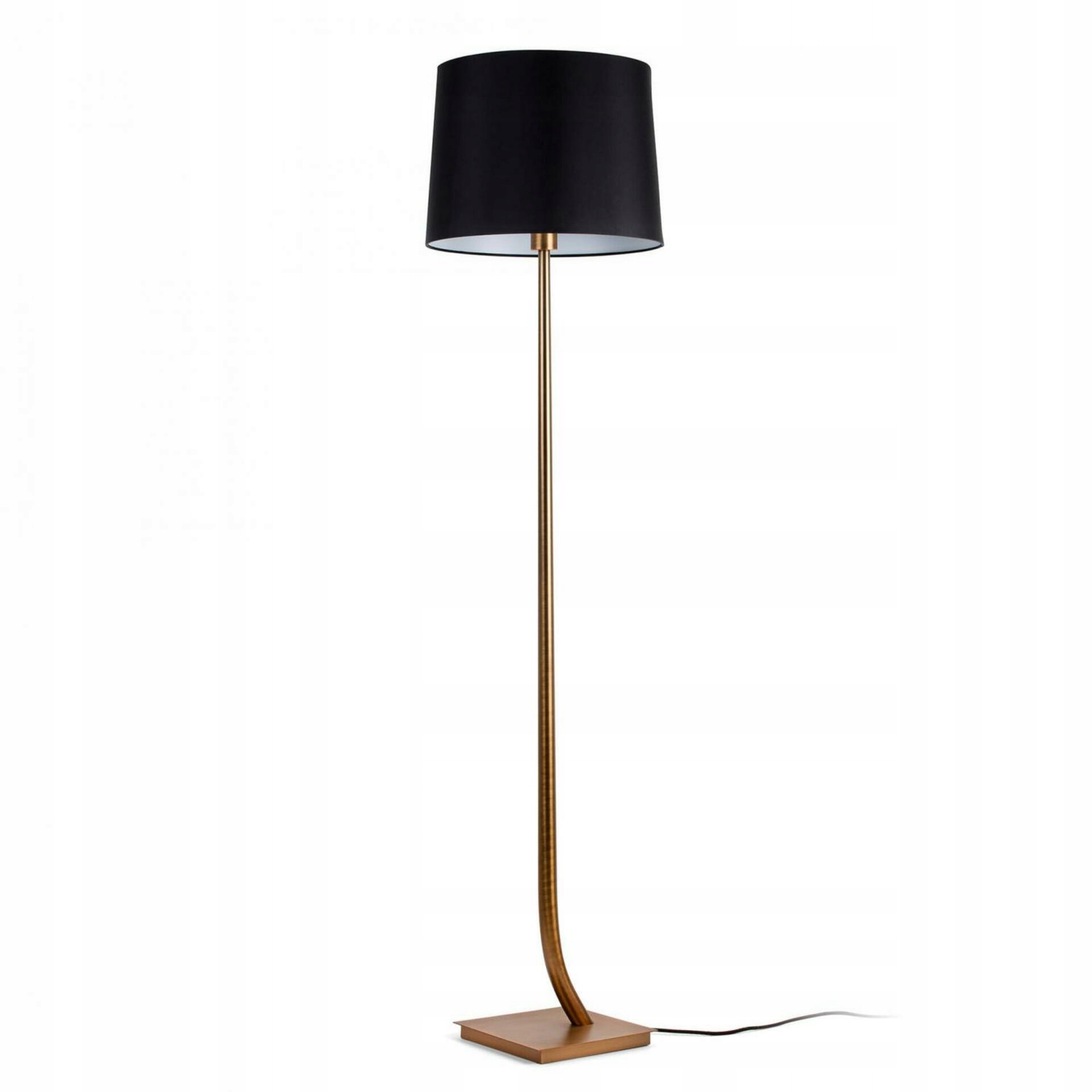 Stojacia lampa Faro Rem bronzová/čierna, E27, oceľ, textil, 141 cm