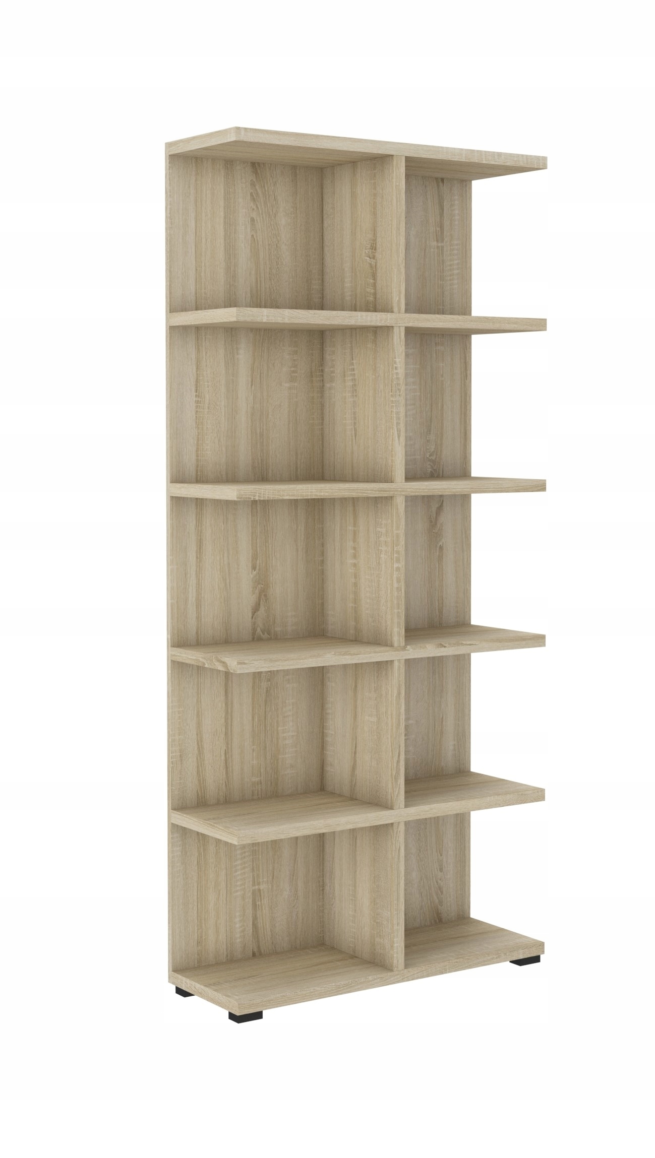 Moderní vysoký kancelářský regál do obývacího pokoje Libro Sonoma