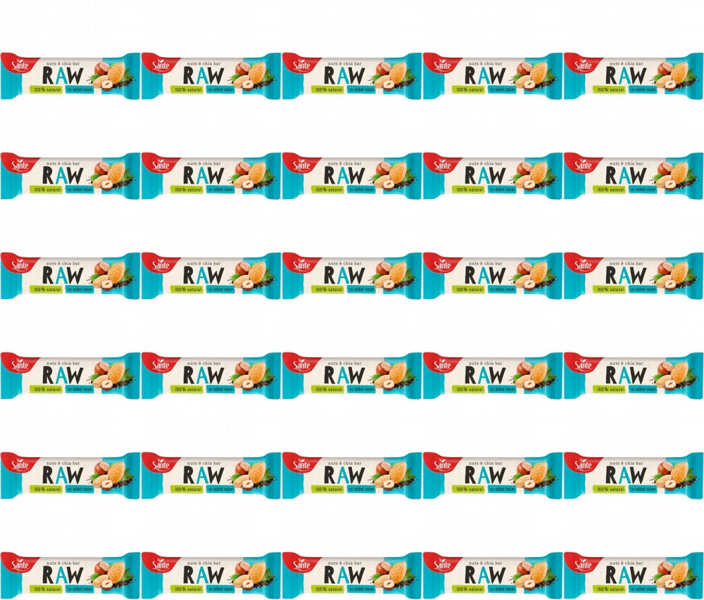 Baton Raw Sante Owocowy orzech i chia 35g x72