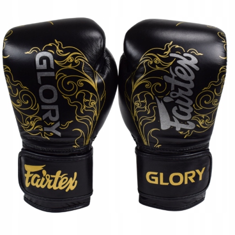 Limitowane Czarno-Złote Rękawice Bokserskie Fairtex BGVG3 Glory 16oz