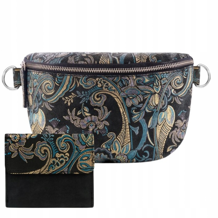 Dárková Sada Kožená Kosmetická Taštička Dámská a Orientální Peněženka