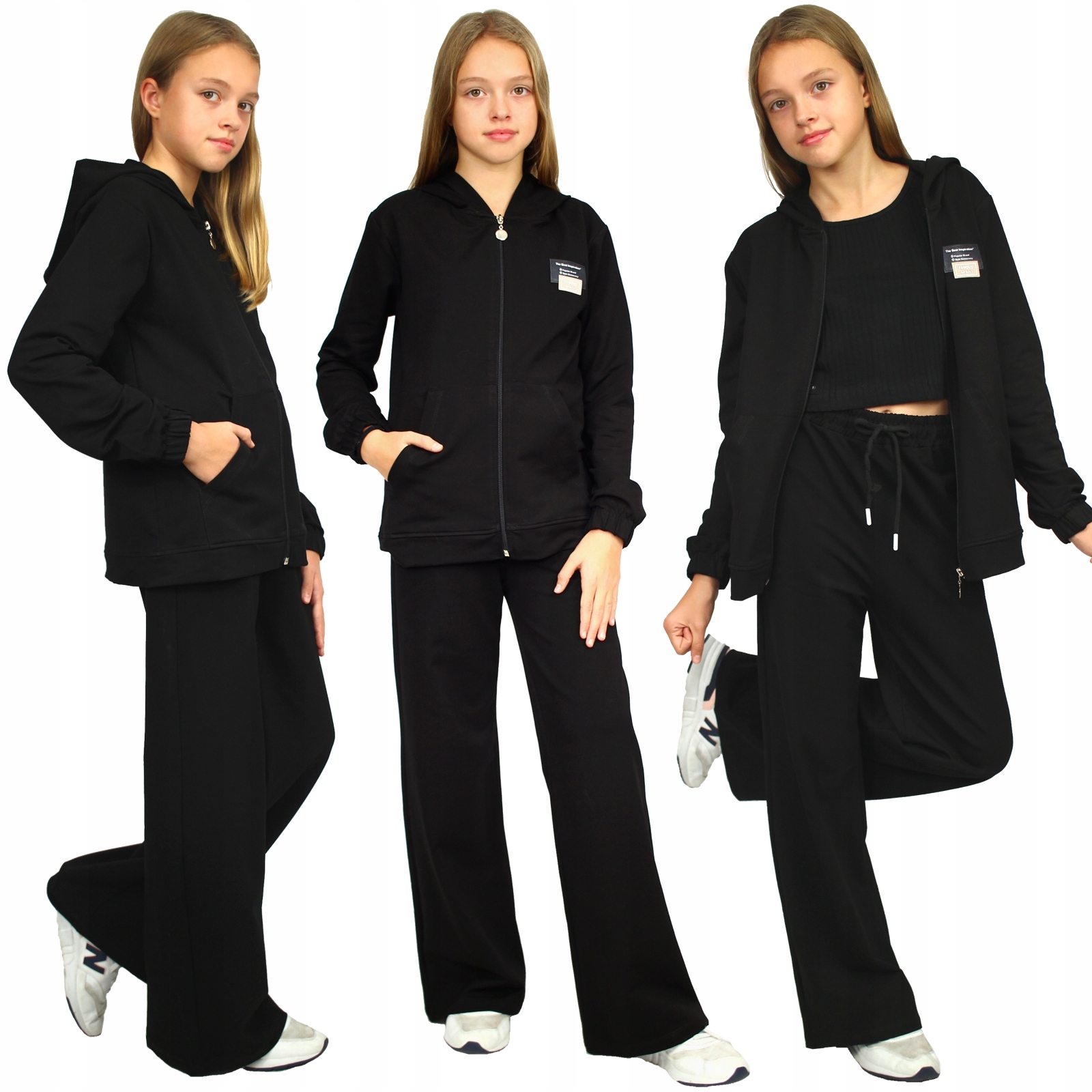 

Komplet Dresowy Bluza Spodnie Szerokie 164