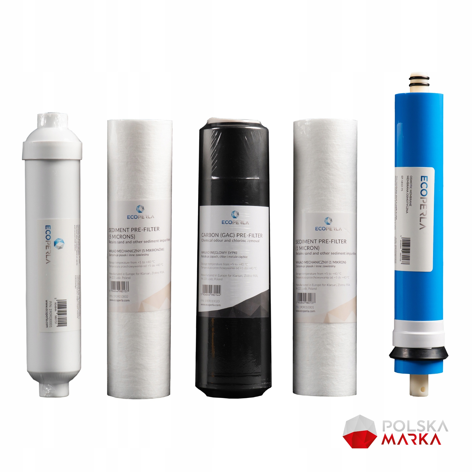 Roční sada náplní Ecoperla pro reverzní osmózu RO5/RO6