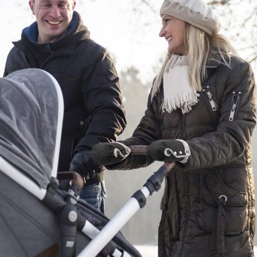 MUFKA, RĘKAWICZKI CIEPŁE Z POLAREM DO WÓZKA SANEK Marka Bedee