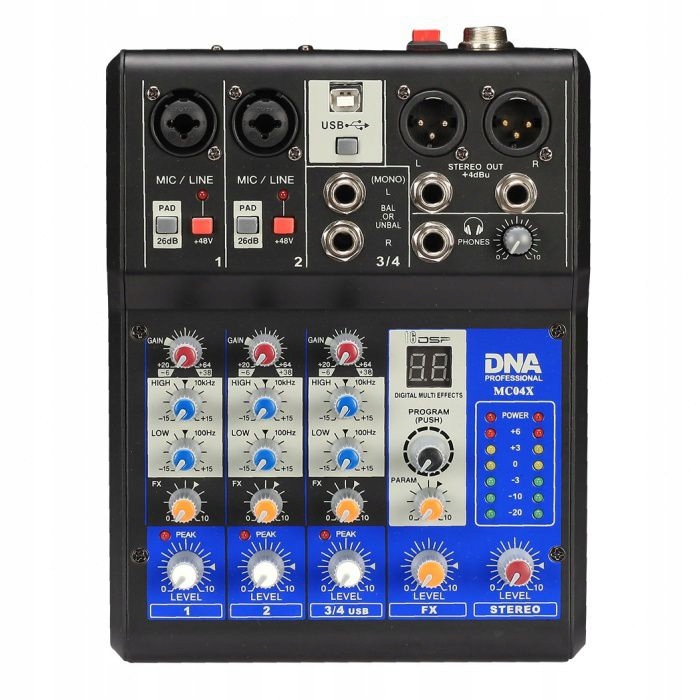Mikser Audio Analogowy Dna MC04X