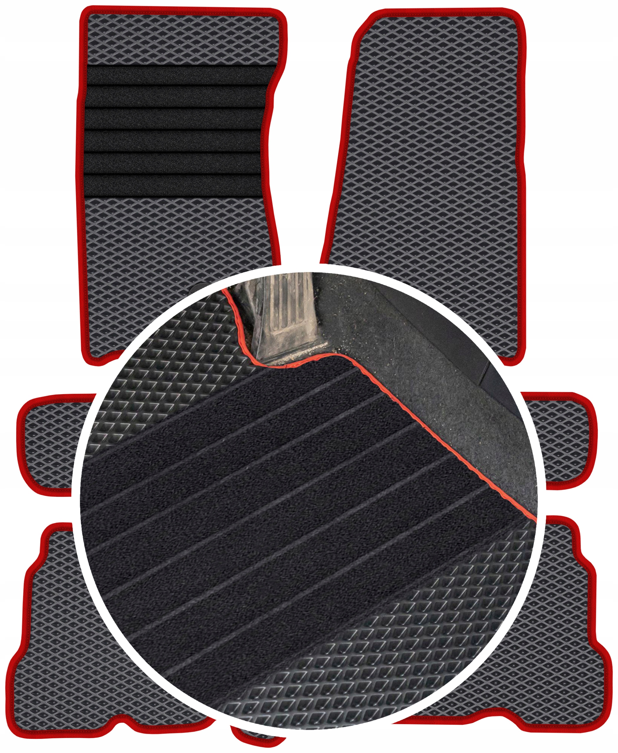 Jeep Wrangler II 4D 2007-2011 Gumové rohože do auta Eva Eternity
