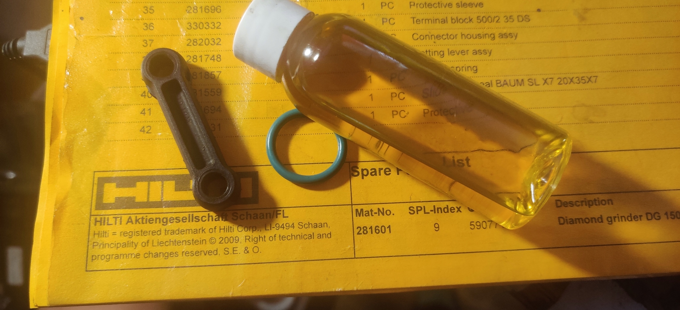 Korbowód hilti TE 24,25,35,54,55,504+oring+olej oryginał