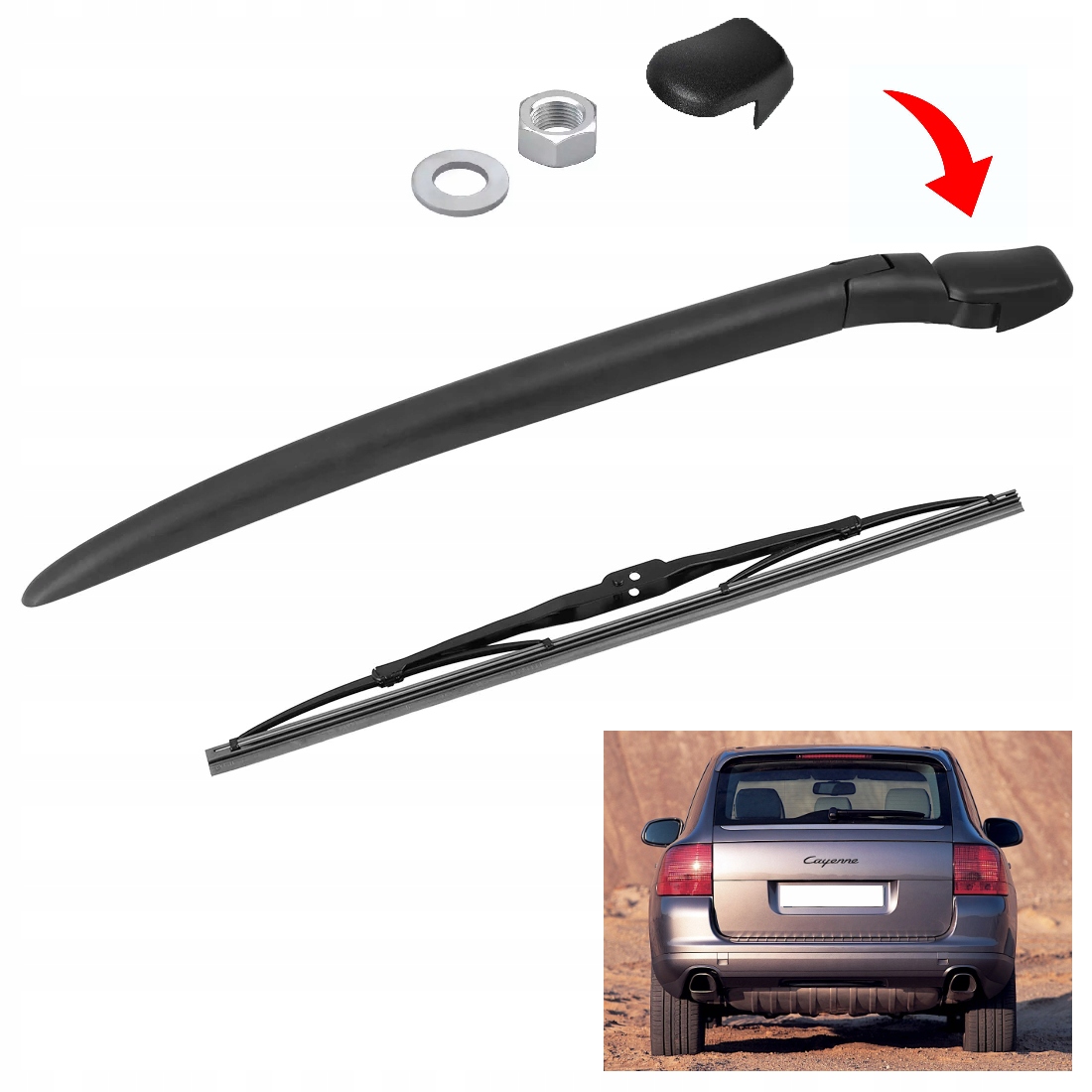 RAMIĘ WYCIERACZKA TYŁ PORSCHE CAYENNE + ZAŚLEPKA
