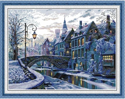 Křížková výšivka počítaná sada (kanva, mulina)