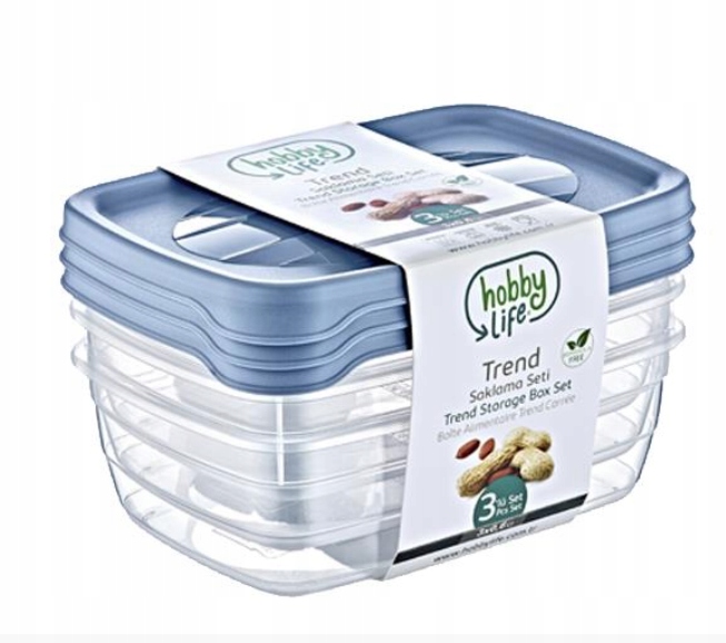 

Pojemnik Na Żywność Zestaw 3szt 0,3l