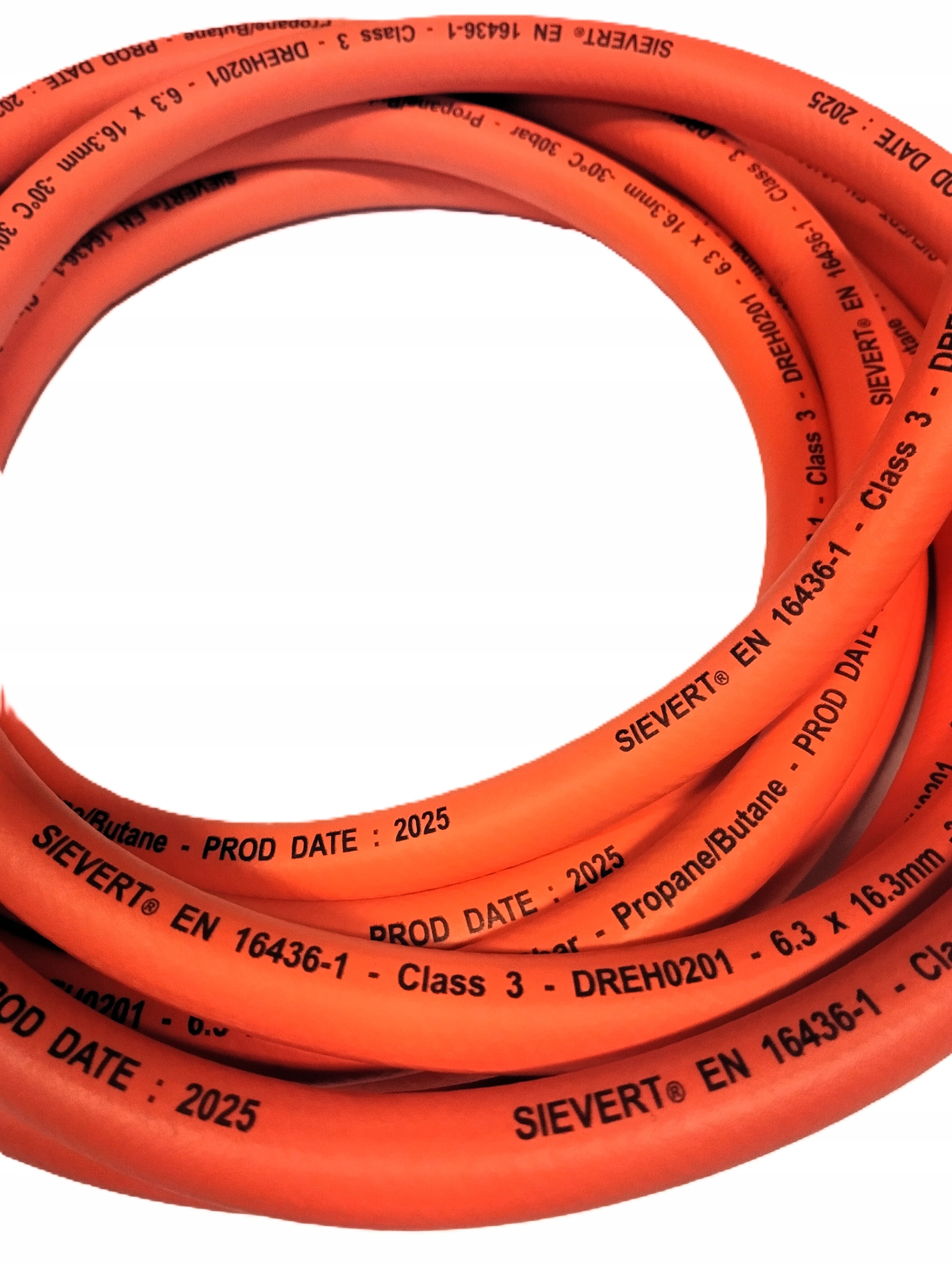 Sievert vysokotlaká hadice na propan butan 30 barů 3 m spojky 3/8"- 3/8"