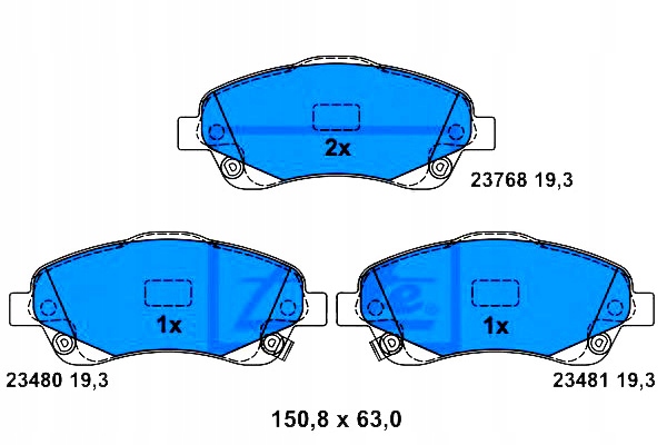 КОЛОДКИ ГАЛЬМІВНЕ ATE 446505130 446505170 446505280