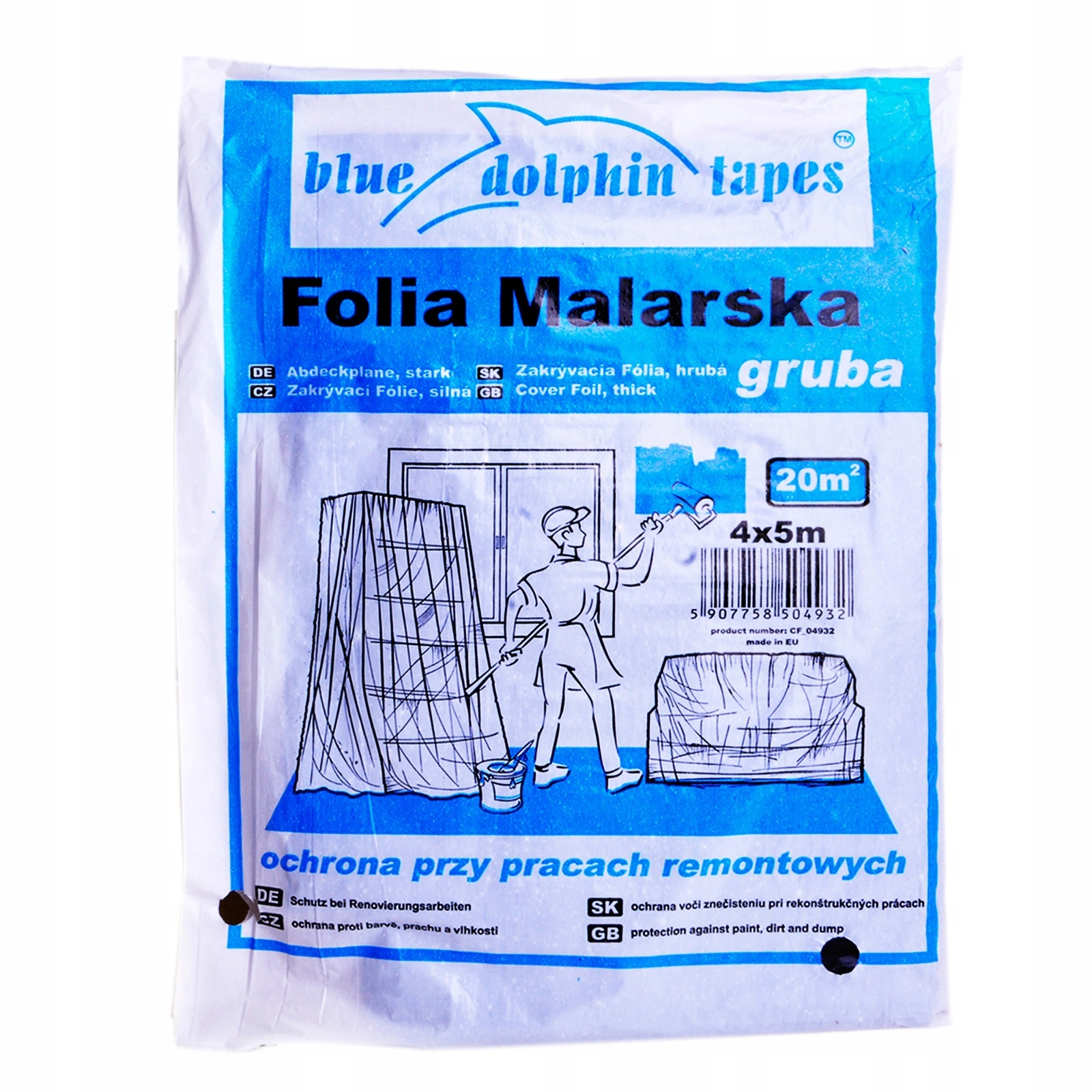 

Folia Malarska Gruba Blue Dolphin 4M X 5M