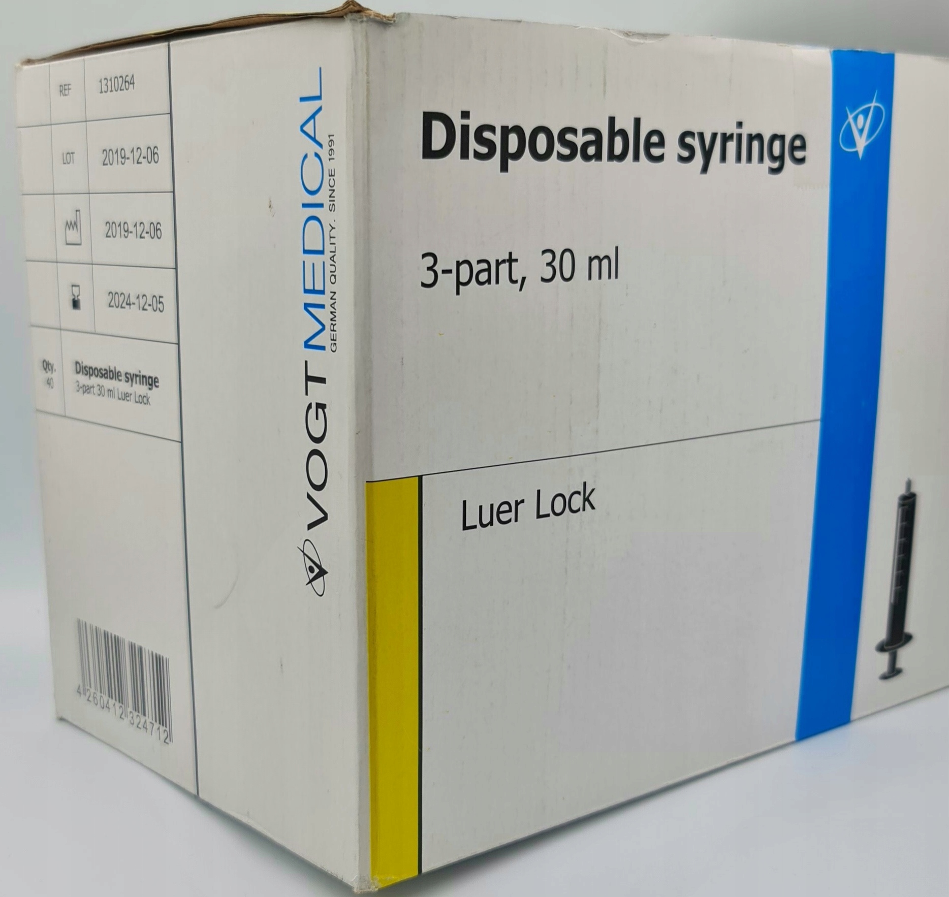 

Strzykawka 30 ml Luer Lock 50 sz. Vogt Medical