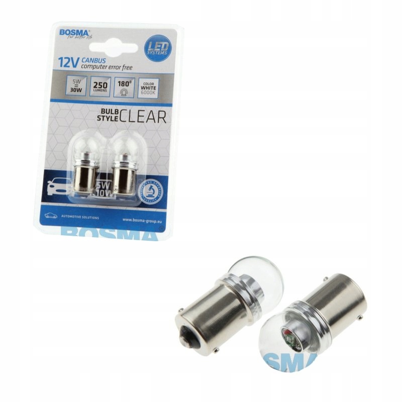

Bosma Led 12V BA15S 18X37MM 1XCREE3535 Biała 2SZT