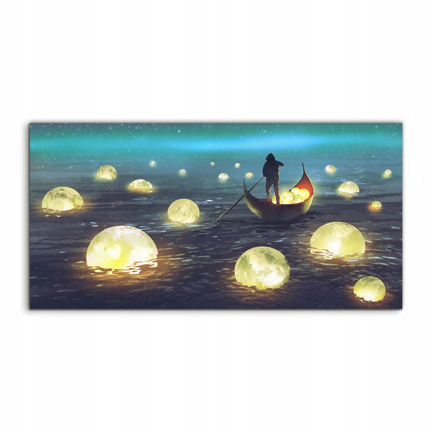 

Obraz 140x70 nowoczesny Noc Łódka Księżyc ścienny