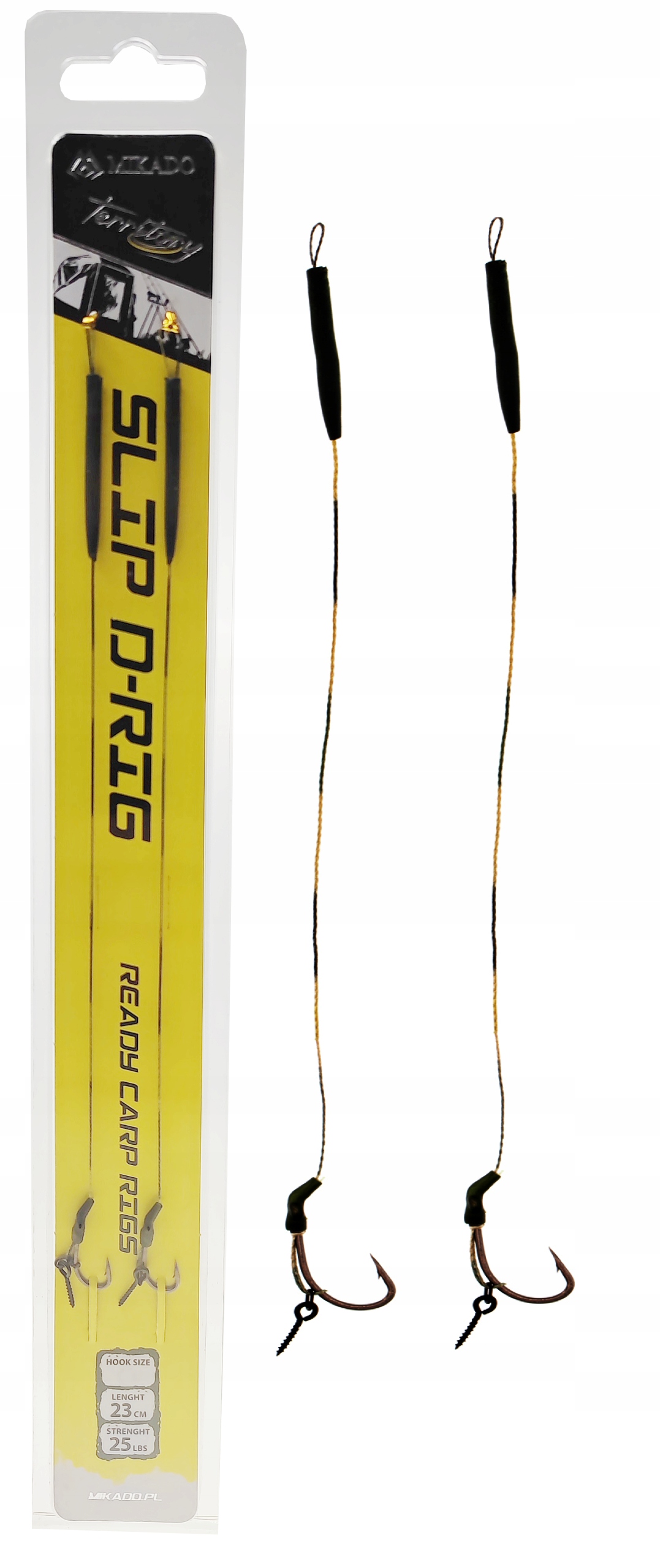 Mikado Przypon karpiowy Slip D-Rig 23cm 25lbs hak 6 AMC-PSDR-6