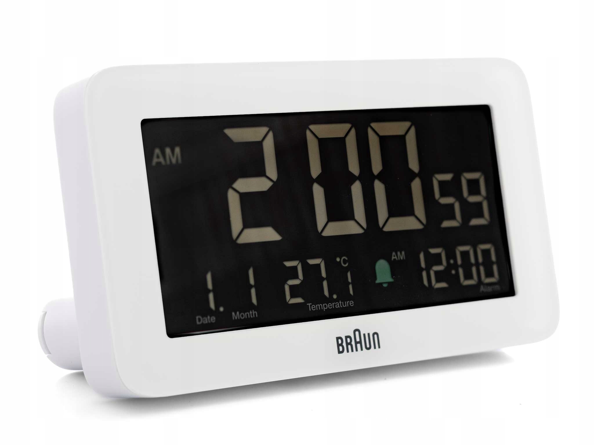 Budzik Braun BC10W Radio Control Alarm Termometr