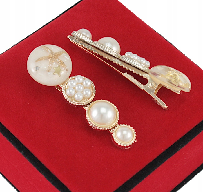 

Spinka Klamra Do Włosów Złota Metalowa Pearl