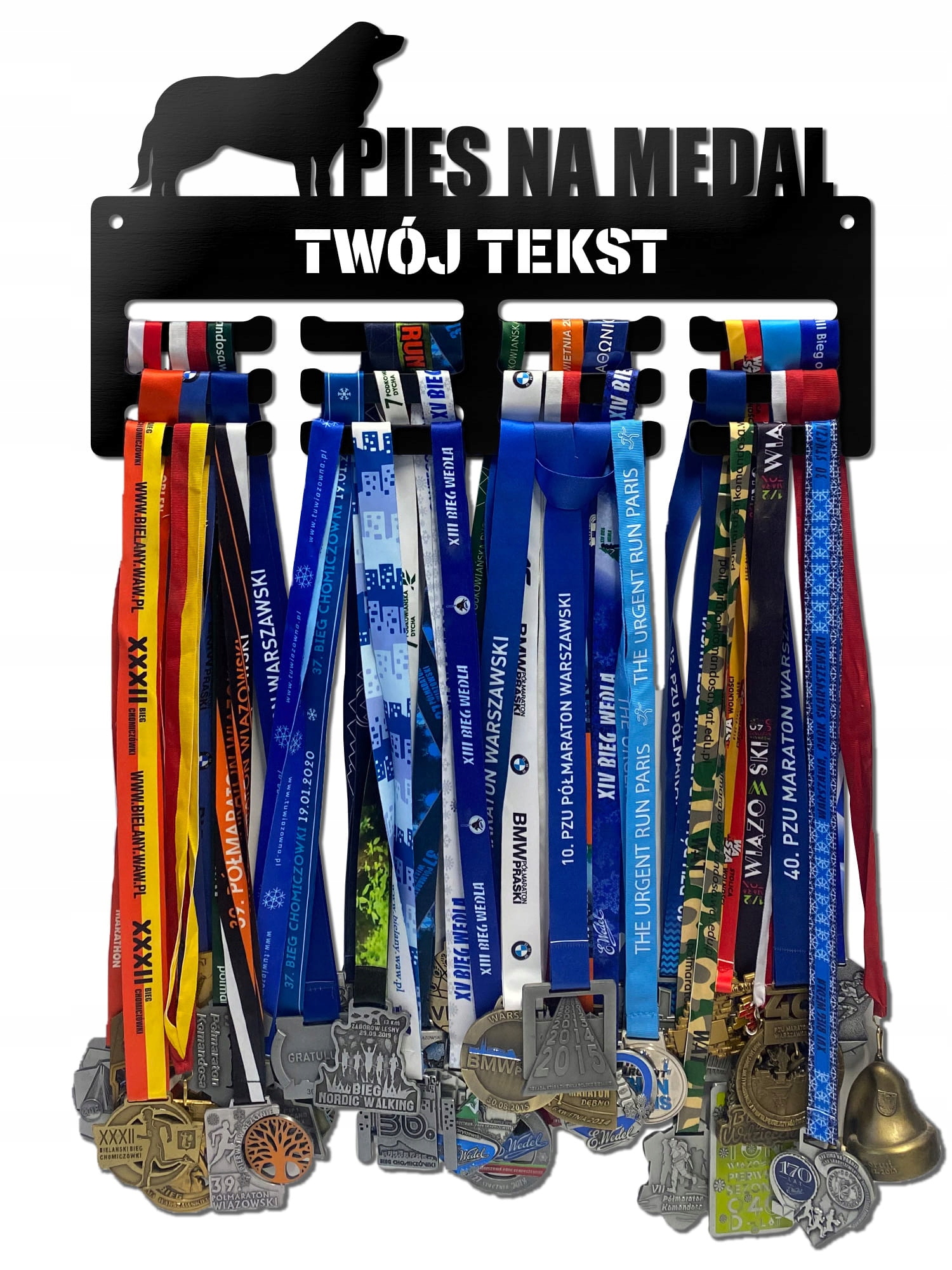 Wieszak na medale Pies Na Medal twoje imię dowolny tekst 373.3