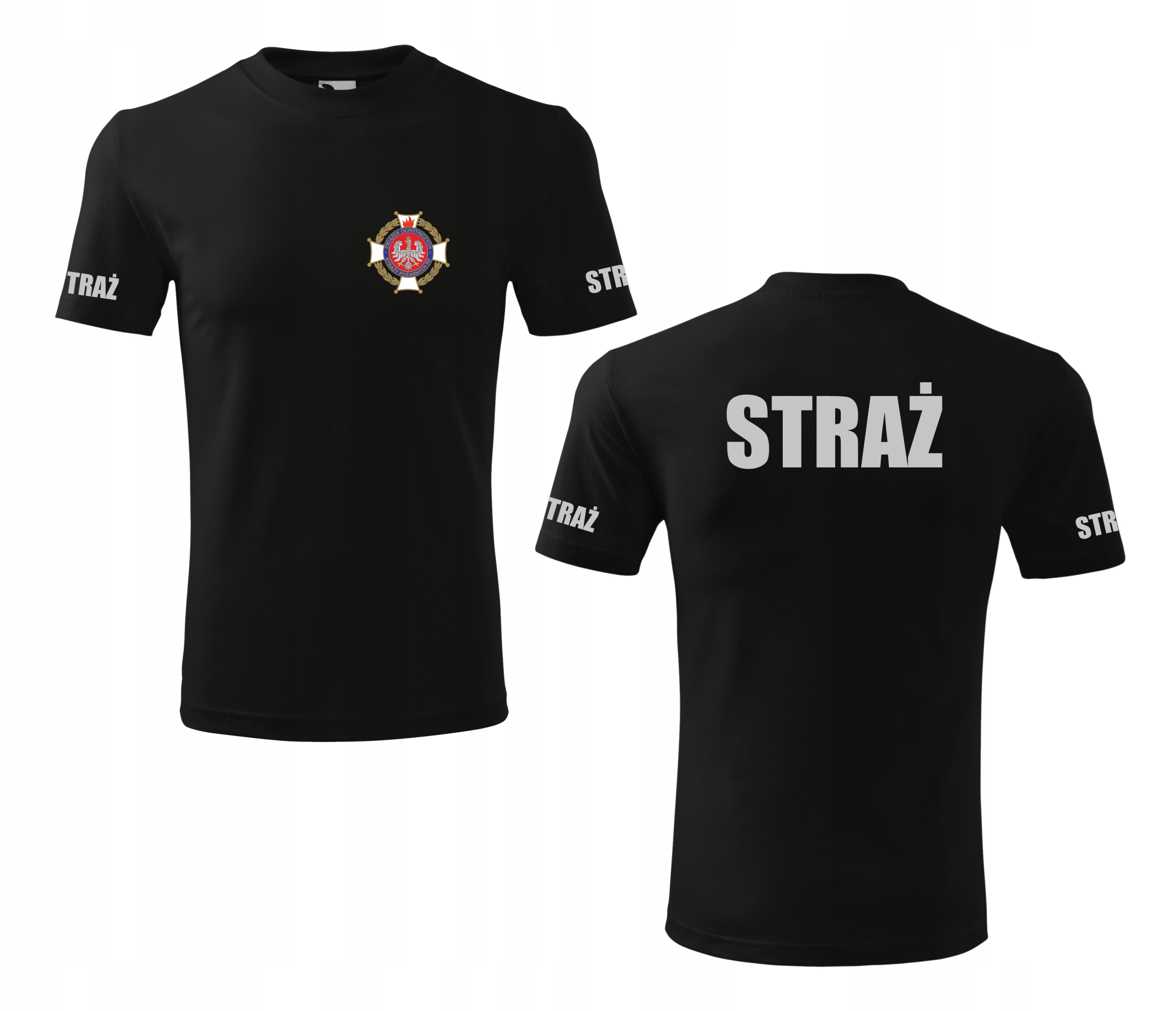 

Koszulka Straż z Logo oraz Nadruk Odblaskowy XL