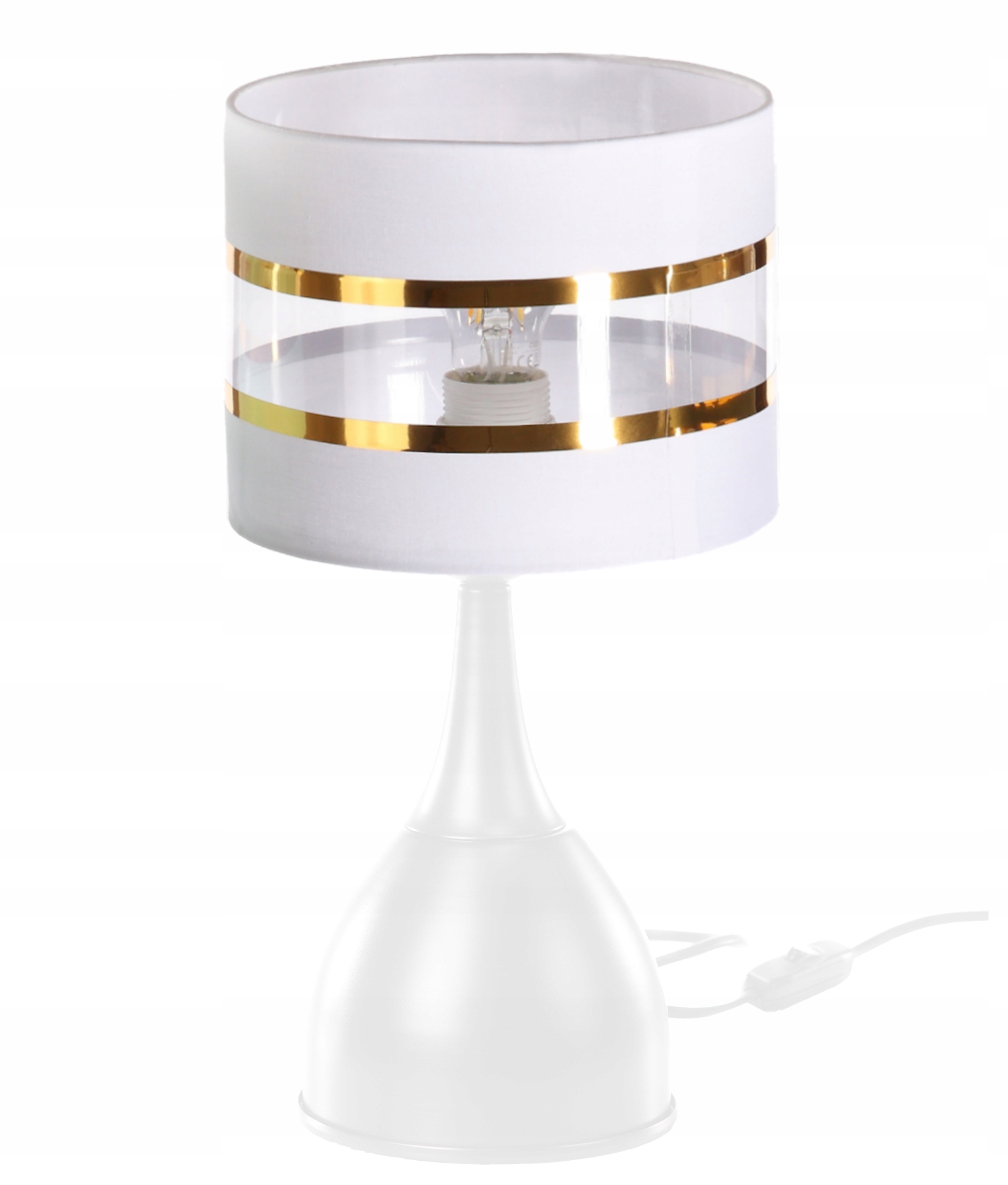 Noční Lampa Kovové Stínidlo Zlatý Loft Led Design