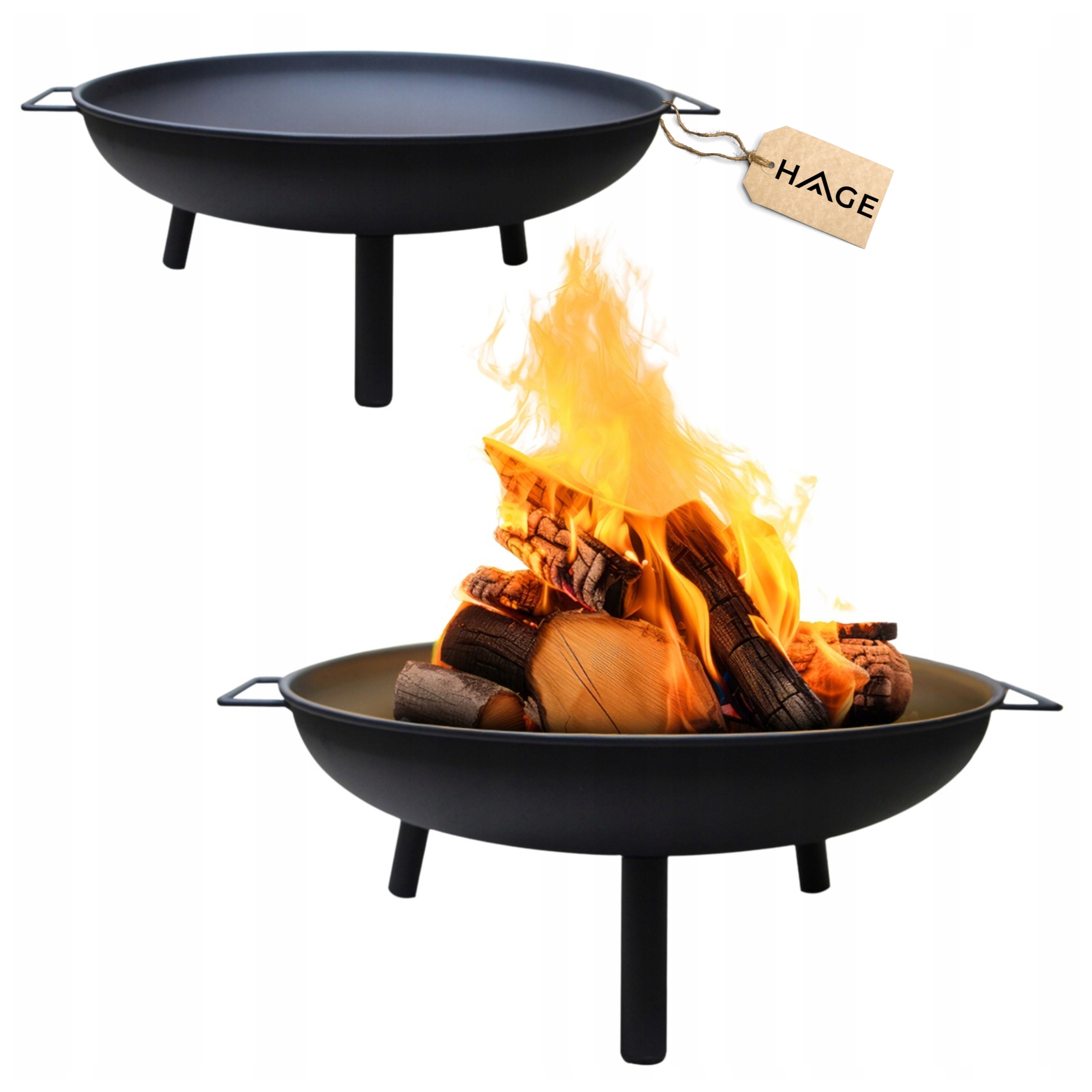 Palenisko Ogrodowe Milano 60 CM Do Ogniska Grilla Kociołka Stalowe Czarne