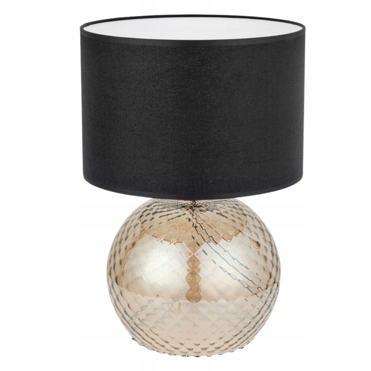 Stolová lampa Bristol Fume béžová s čiernym tienidlom 1xE27 nočná lampa na stôl