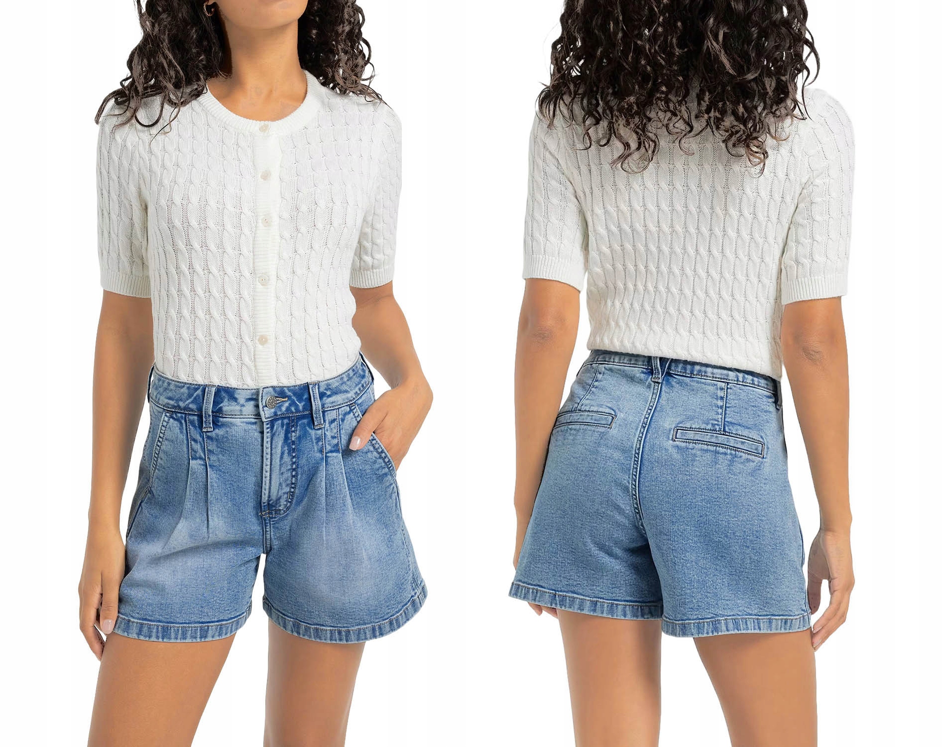 Dámské Krátké Kraťasy Džínové Šortky Mom Fit Široké Nohavice Dárek