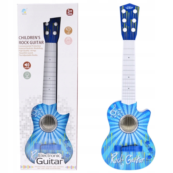 GITARA ELEKTRYCZNA ROCKOWA 6 METALOWYCH STRUN